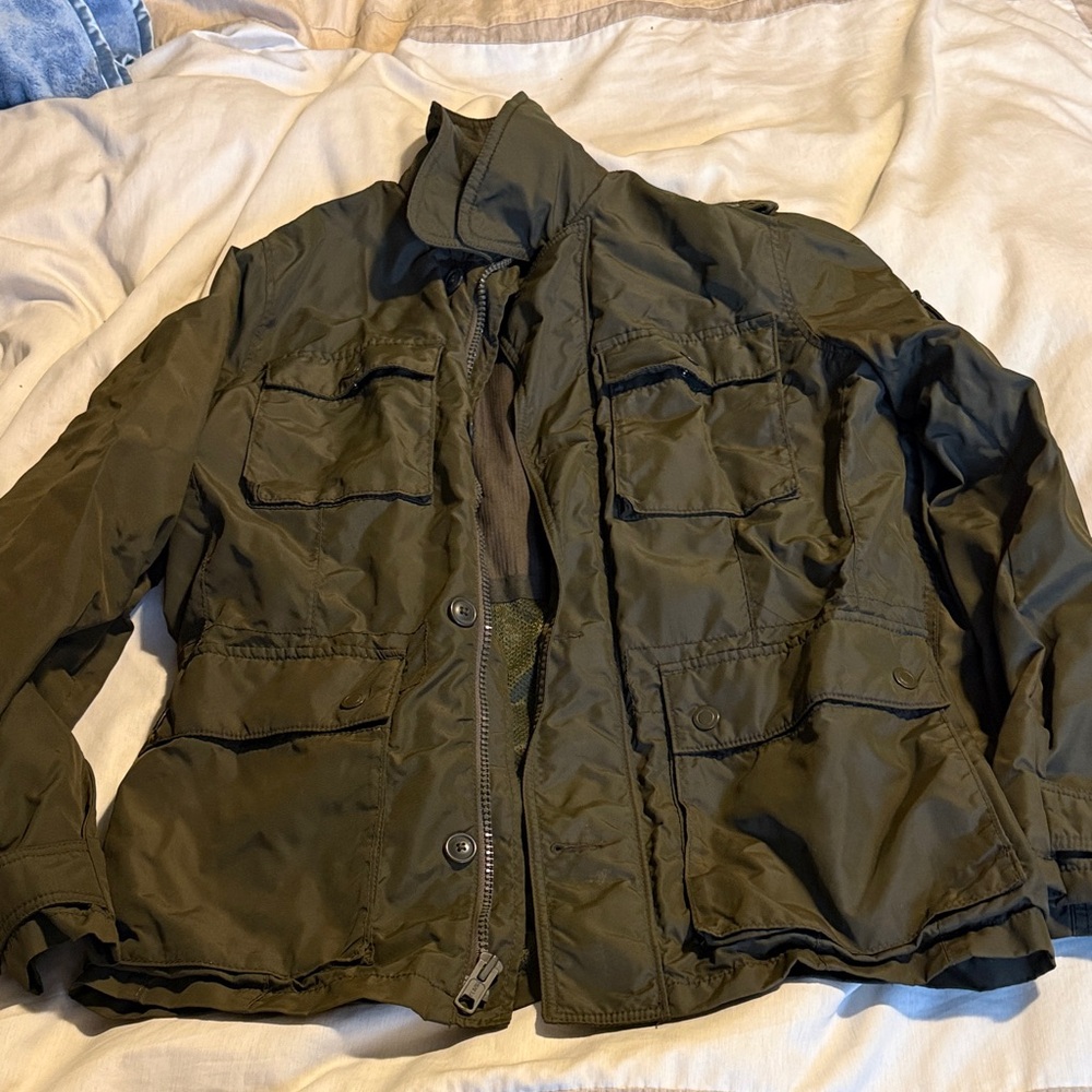 GAP Men's Military Field Jacket in Olive Green